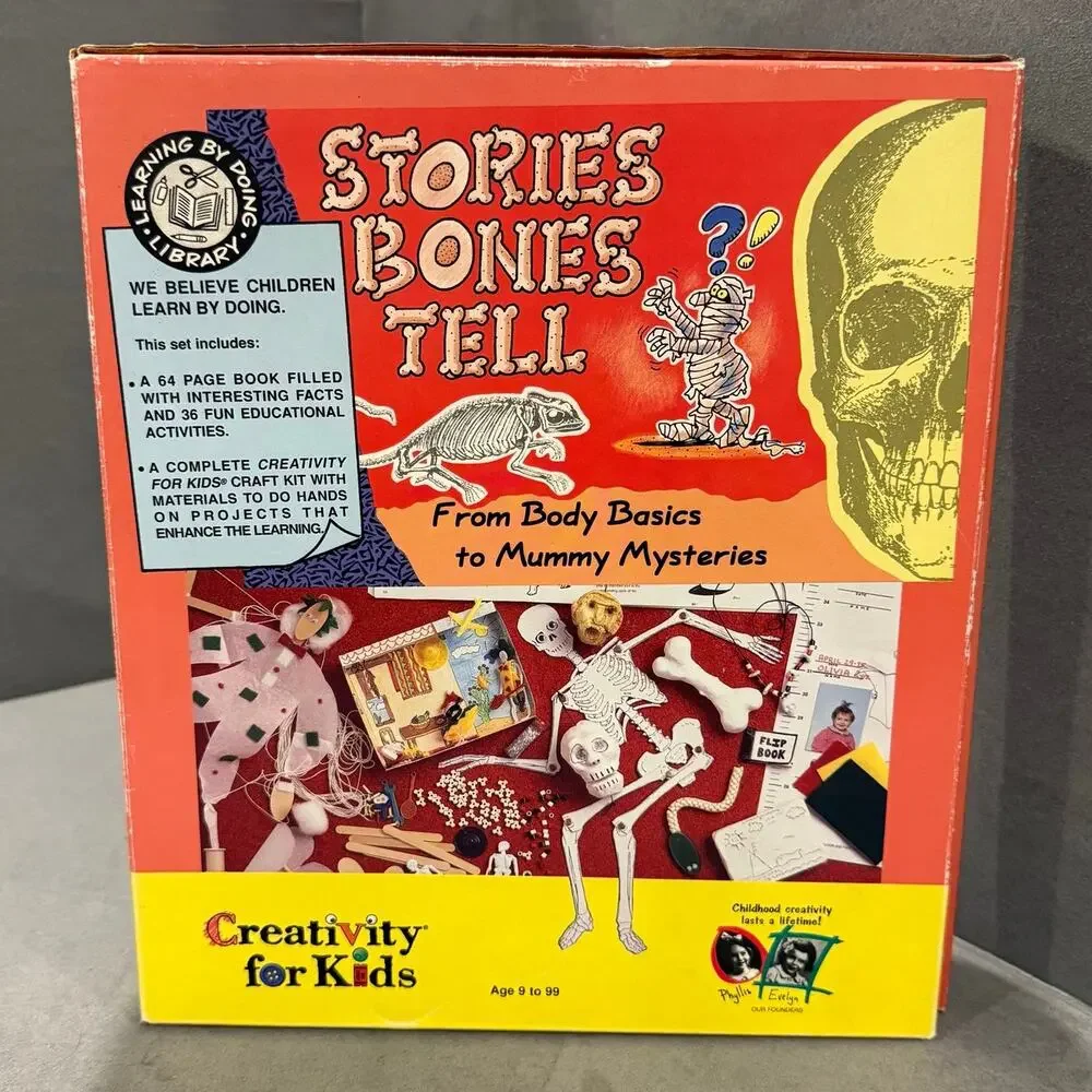 NEW Creativity For Kids Kit Stories Bones Tell 1996 Creativity Press